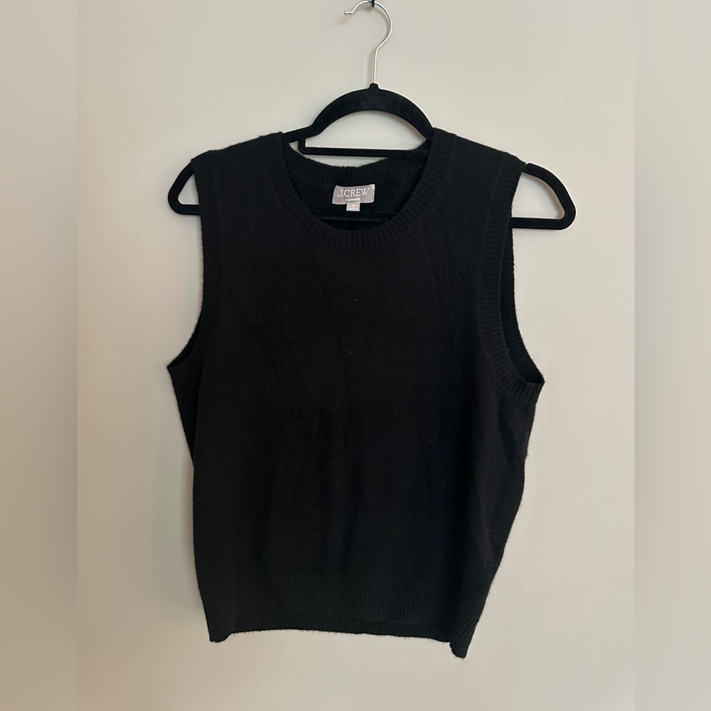 J. Crew Black Cashmere Sweater Shell NWOT